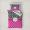 Zebra Print & Polka Dots Bedding Set- Twin XL Lifestyle - Duvet