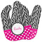 Zebra Print & Polka Dots Baby Bib w/ Name or Text