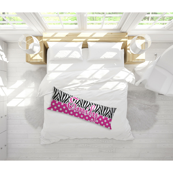 Zebra Print & Polka Dots Body Pillow - LIFESTYLE