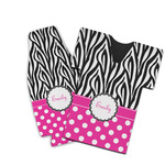 Zebra Print & Polka Dots Bottle Cooler (Personalized)