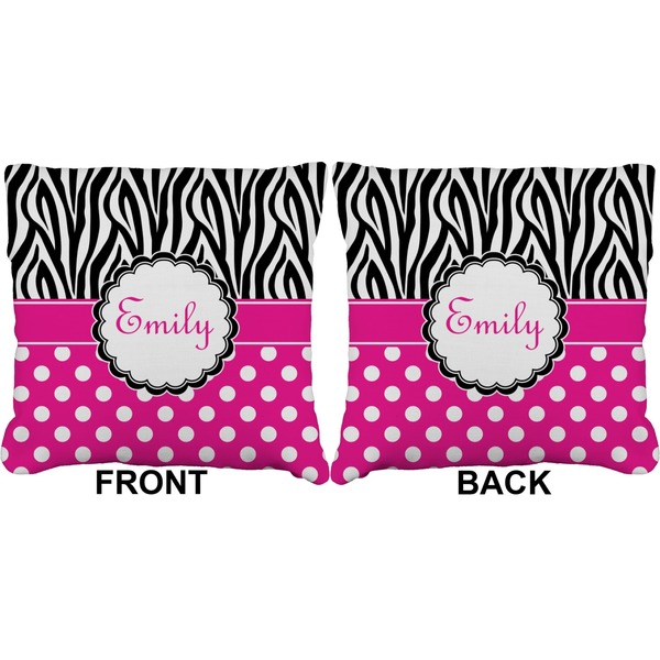 Zebra Print & Polka Dots Burlap Pillow Approval