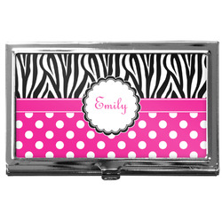 Zebra Print & Polka Dots Business Card Case