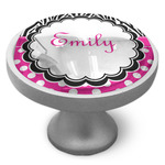 Zebra Print & Polka Dots Cabinet Knob (Personalized)