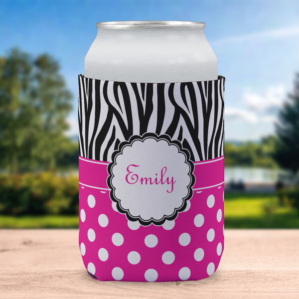 Zebra Print & Polka Dots Can Sleeve - LIFESTYLE (single)