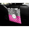 Zebra Print & Polka Dots Car Bag - In Use