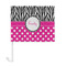 Zebra Print & Polka Dots Car Flag - Large - FRONT