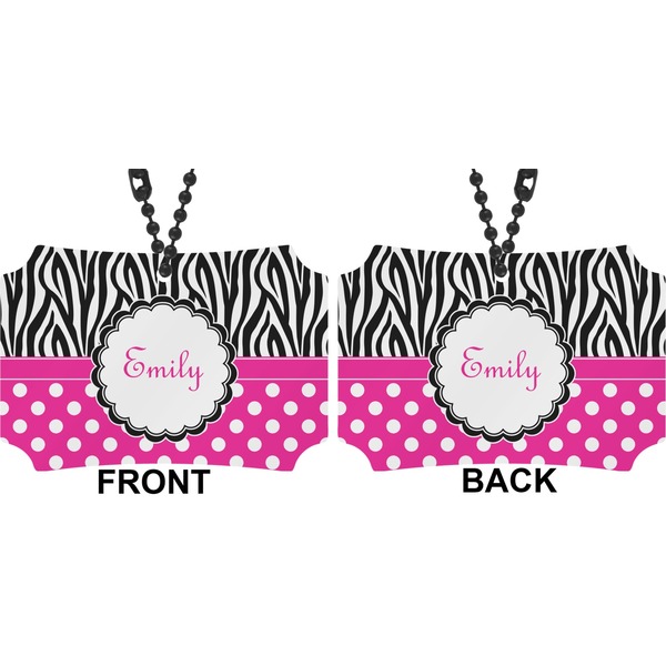 Zebra Print & Polka Dots Car Ornament - Berlin (Approval)