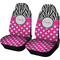 Zebra Print & Polka Dots Car Seat Covers (Set of Two) (Personalized)