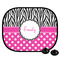 Zebra Print & Polka Dots Car Side Window Sun Shade (Personalized)