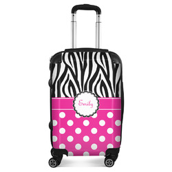 Zebra Print & Polka Dots Suitcase (Personalized)