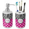 Zebra Print & Polka Dots Ceramic Bathroom Accessories