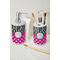 Zebra Print & Polka Dots Ceramic Bathroom Accessories - LIFESTYLE (toothbrush holder & soap dispenser)
