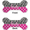 Zebra Print & Polka Dots Ceramic Flat Ornament - Bone Front & Back (APPROVAL)