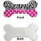 Zebra Print & Polka Dots Ceramic Flat Ornament - Bone Front & Back Single Print (APPROVAL)