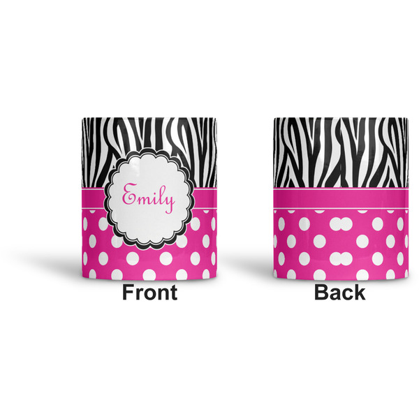 Zebra Print & Polka Dots Ceramic Pen Holder - Apvl
