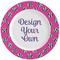 Zebra Print & Polka Dots Ceramic Dinner Plates (Set of 4) (Personalized)