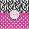 Zebra Print & Polka Dots Ceramic Tile Hot Pad (Personalized)