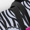Zebra Print & Polka Dots Closeup of Tote w/Black Handles