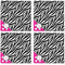 Zebra Print & Polka Dots Cloth Napkins - Personalized Dinner (APPROVAL) Set of 4
