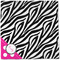 Zebra Print & Polka Dots Cloth Napkins - Personalized Dinner (Full Open)