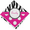 Zebra Print & Polka Dots Cloth Napkins - Personalized Lunch (Folded Four Corners)