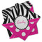 Zebra Print & Polka Dots Cloth Napkins - Personalized Lunch (PARENT MAIN Set of 4)