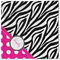 Zebra Print & Polka Dots Cloth Napkins - Personalized Lunch (Single Full Open)