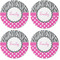 Zebra Print & Polka Dots Coaster Round Rubber Back - Apvl