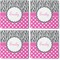 Zebra Print & Polka Dots Coaster Rubber Back - Apvl