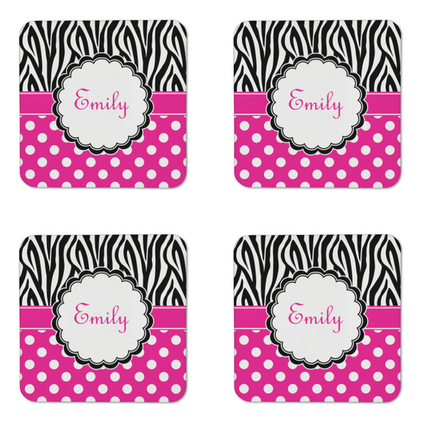 Zebra Print & Polka Dots Coaster Set - APPROVAL