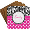 Zebra Print & Polka Dots Coaster Set (Personalized)