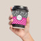 Zebra Print & Polka Dots Coffee Cup Sleeve - LIFESTYLE
