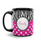 Zebra Print & Polka Dots Coffee Mug - 11 oz - Black