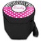 Zebra Print & Polka Dots Collapsible Personalized Cooler & Seat (Closed)