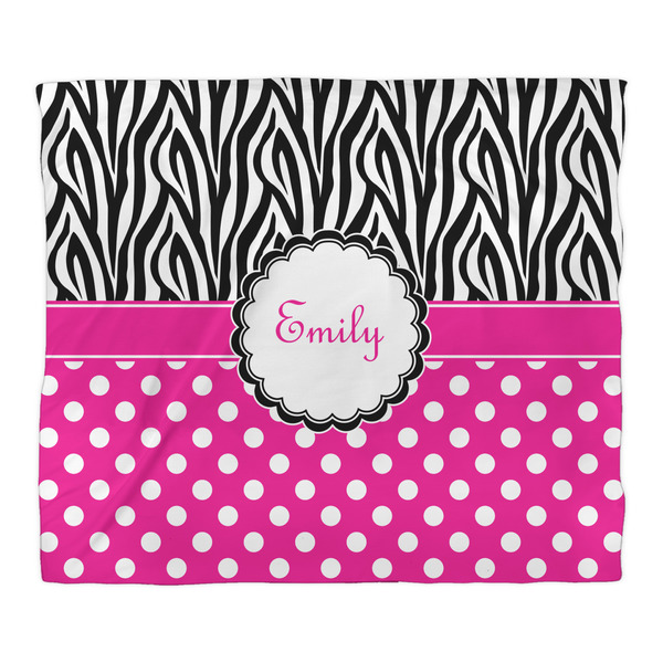 Zebra Print & Polka Dots Comforter - King - Front