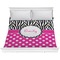 Zebra Print & Polka Dots Comforter - King (Personalized)