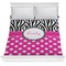 Zebra Print & Polka Dots Comforter - Full / Queen (Personalized)