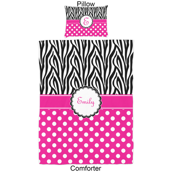 Zebra Print & Polka Dots Comforter Set - Twin - Approval
