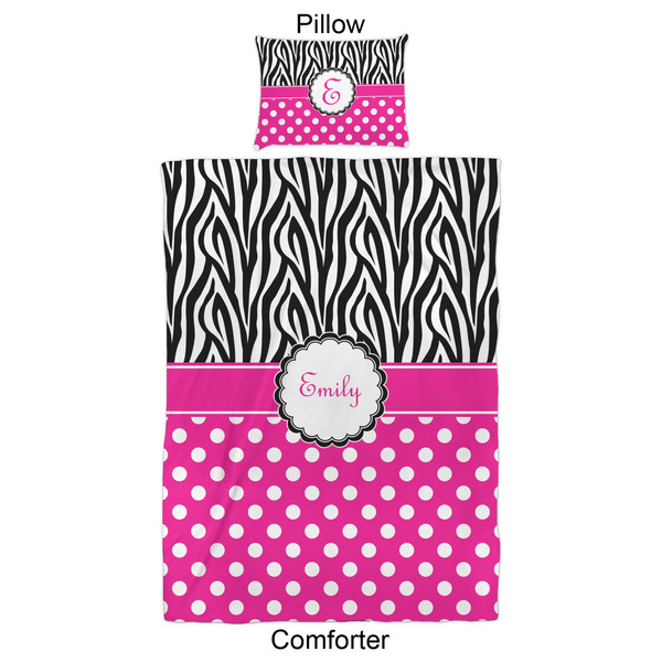 Zebra Print & Polka Dots Comforter Set - Twin XL - Approval