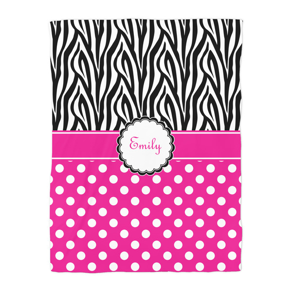 Zebra Print & Polka Dots Comforter - Twin - Front