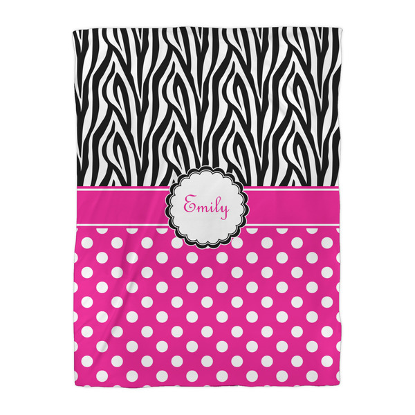 Zebra Print & Polka Dots Comforter - Twin XL - Front