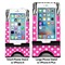 Zebra Print & Polka Dots Compare Phone Stand Sizes - with iPhones