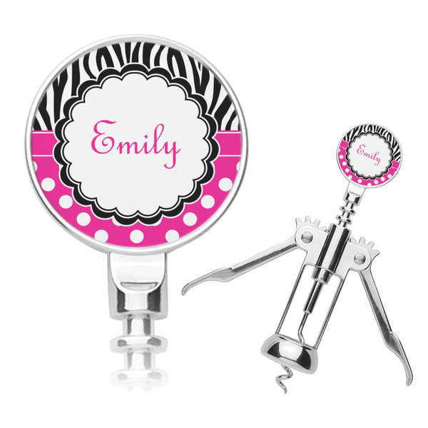 Custom Zebra Print & Polka Dots Corkscrew (Personalized)