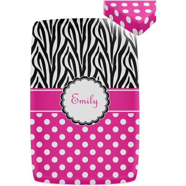 Zebra Print & Polka Dots Crib Fitted Sheet - Apvl
