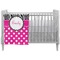 Zebra Print & Polka Dots Crib Comforter / Quilt (Personalized)