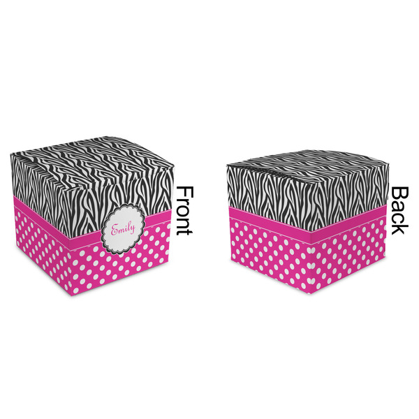 Zebra Print & Polka Dots Cubic Gift Box - Approval
