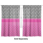 Zebra Print & Polka Dots Curtain Panel - Custom Size