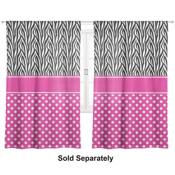 Custom Zebra Print & Polka Dots Curtain Panel - Custom Size