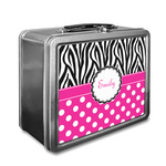 Zebra Print & Polka Dots Lunch Box (Personalized)