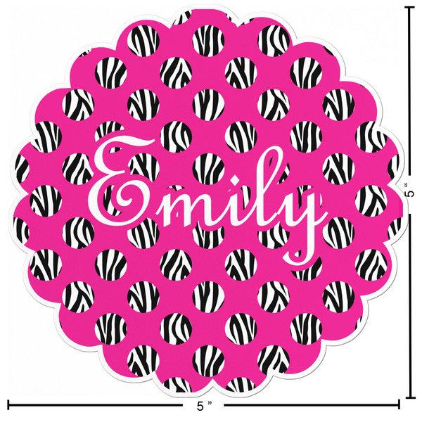 Zebra Print & Polka Dots Custom Shape Iron On Patches - L - APPROVAL